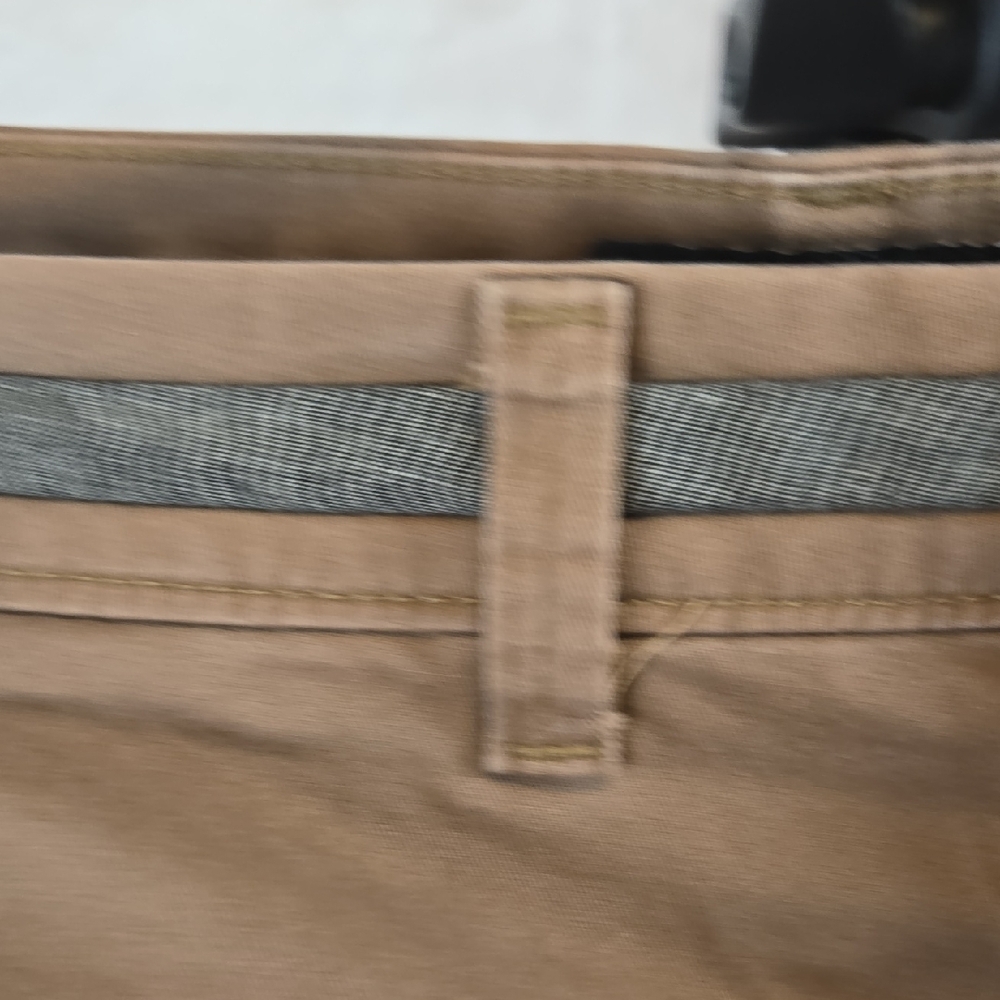 Express Men's 365 Comfort Super Skinny Hyper Stretch Tan Chino Pants - Picture 6 of 10